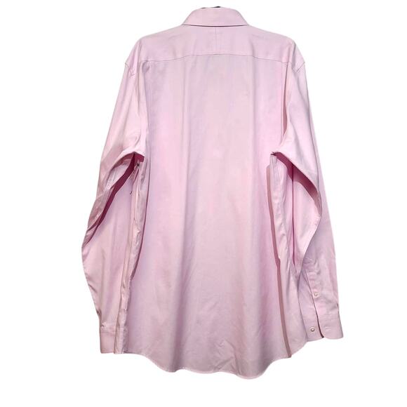 Nordstrom Men's Shop Smartcare Light Pink Dress Shirt Trim Fit Sz 17 X 38-39 - Picture 2 of 5